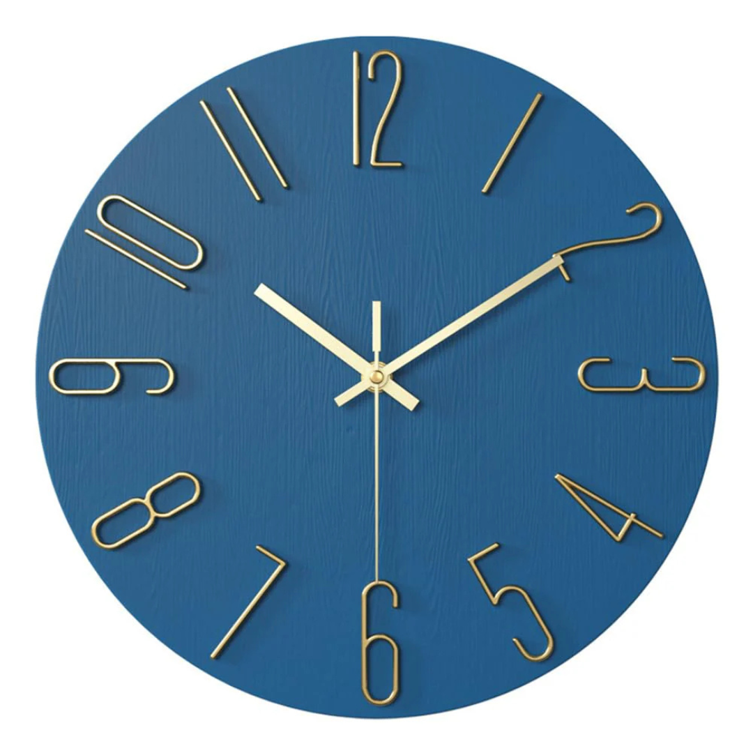 Reloj de Pared Silencioso de Cuarzo con Diseño Moderno