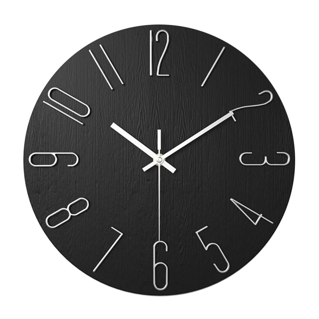 Reloj de Pared Silencioso de Cuarzo con Diseño Moderno