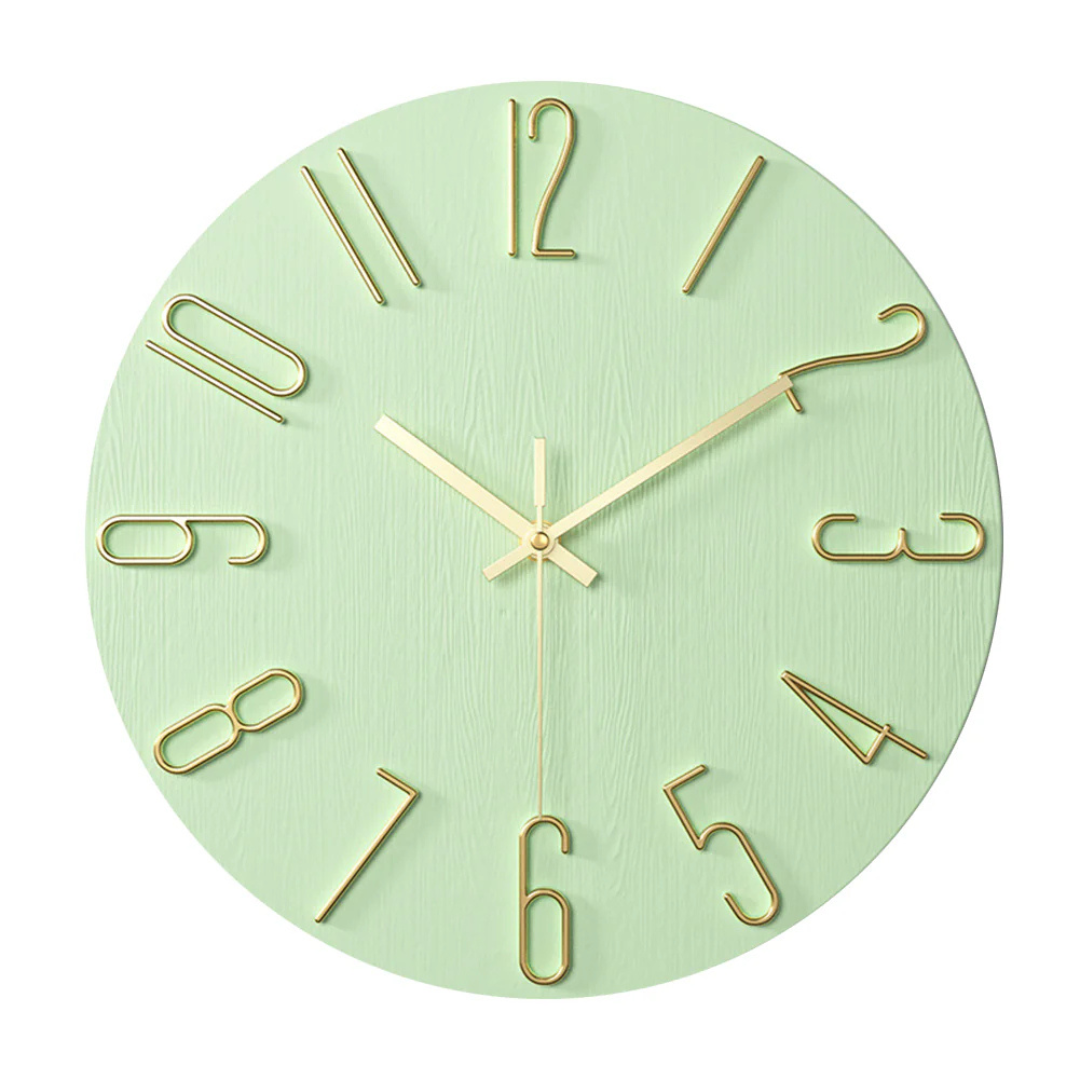 Reloj de Pared Silencioso de Cuarzo con Diseño Moderno