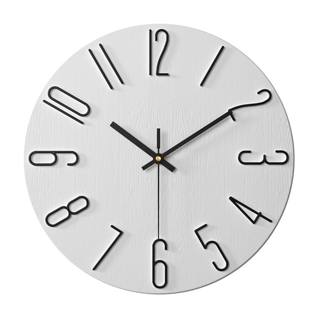 Reloj de Pared Silencioso de Cuarzo con Diseño Moderno