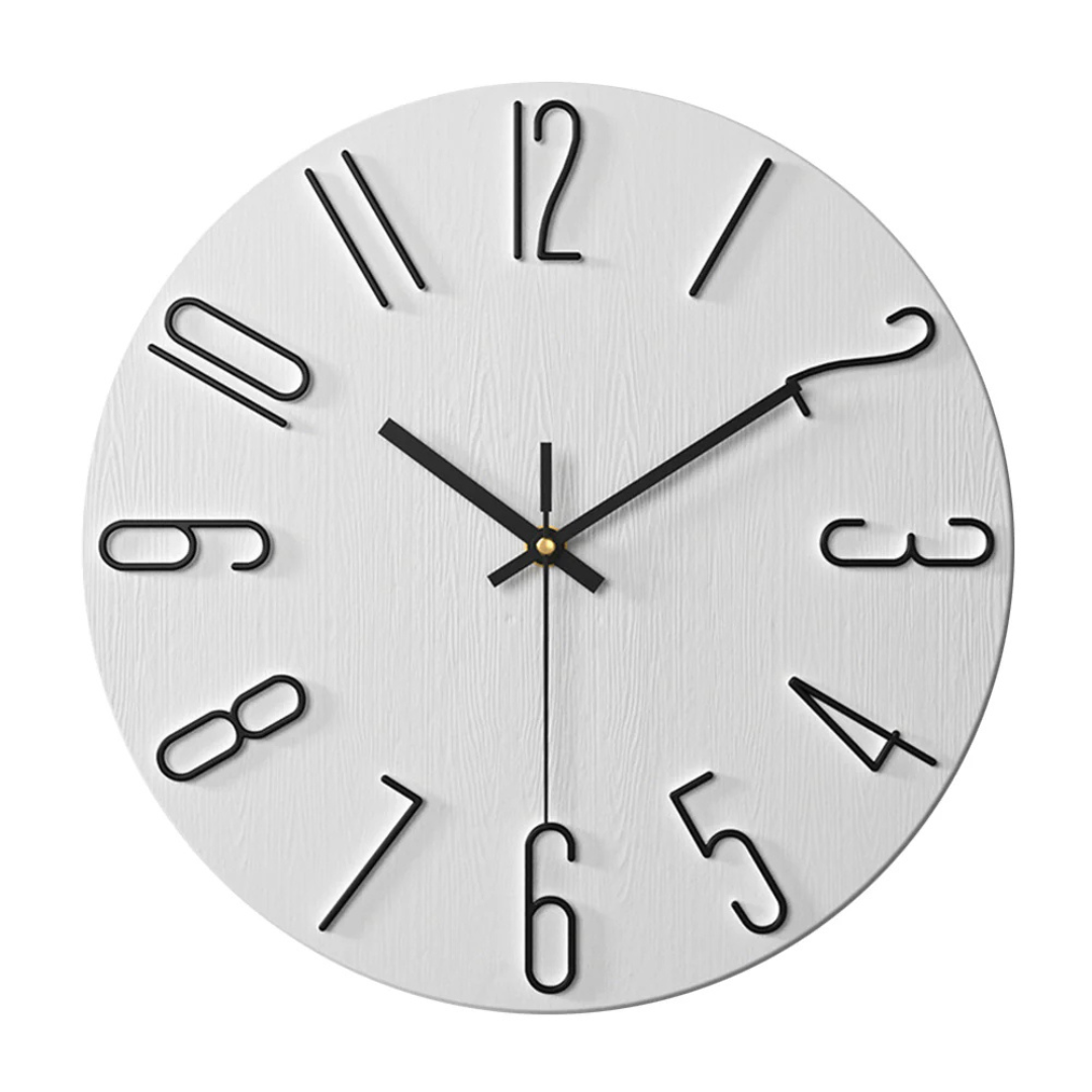 Reloj de Pared Silencioso de Cuarzo con Diseño Moderno