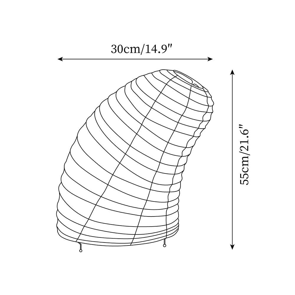 Lámpara de Mesa Akari V8 con Pantalla de Tela Texturizada para Dormitorio y Sala de Estar