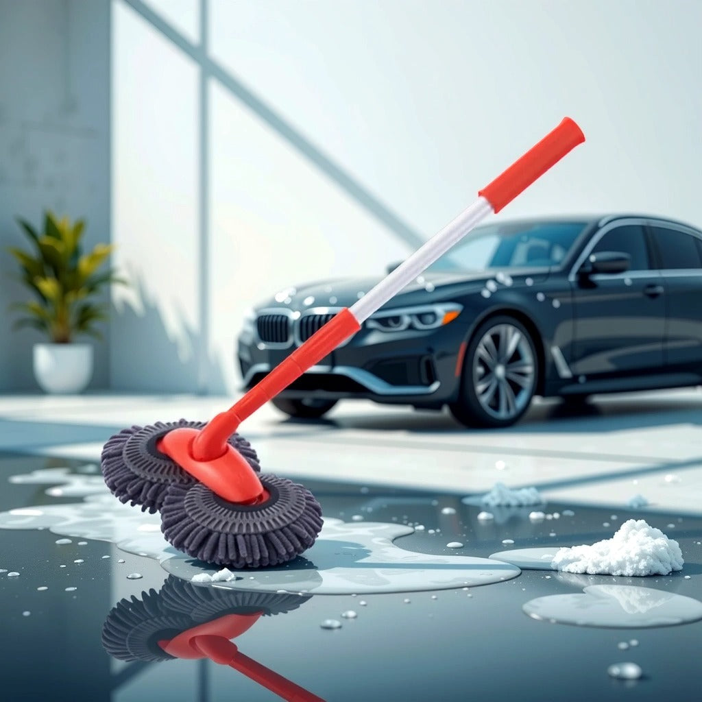Cepillo de lavado de coches con mango telescópico