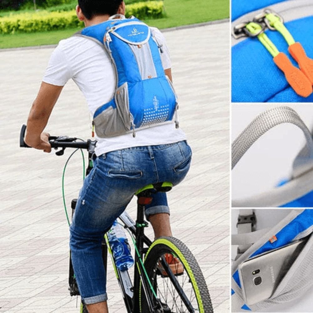 Mochila impermeable y multifuncional para ciclistas