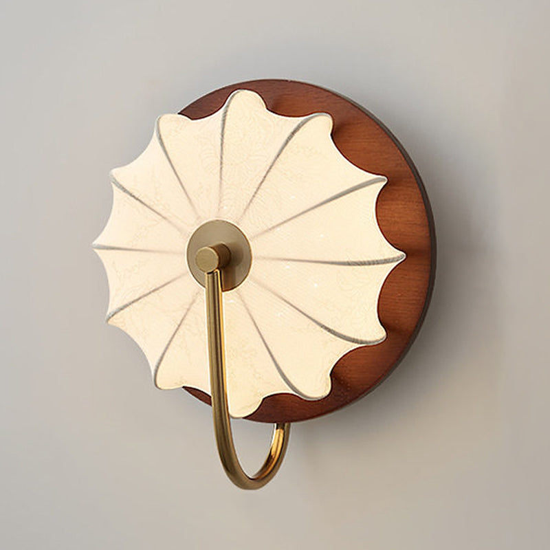 Aplique de Tela y Madera con LED Integrado