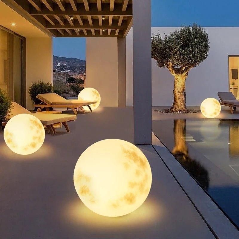 Lámpara de Luna para Exterior Lunara | Luz LED de Jardín Recargable por USB Resistente a la Intemperie