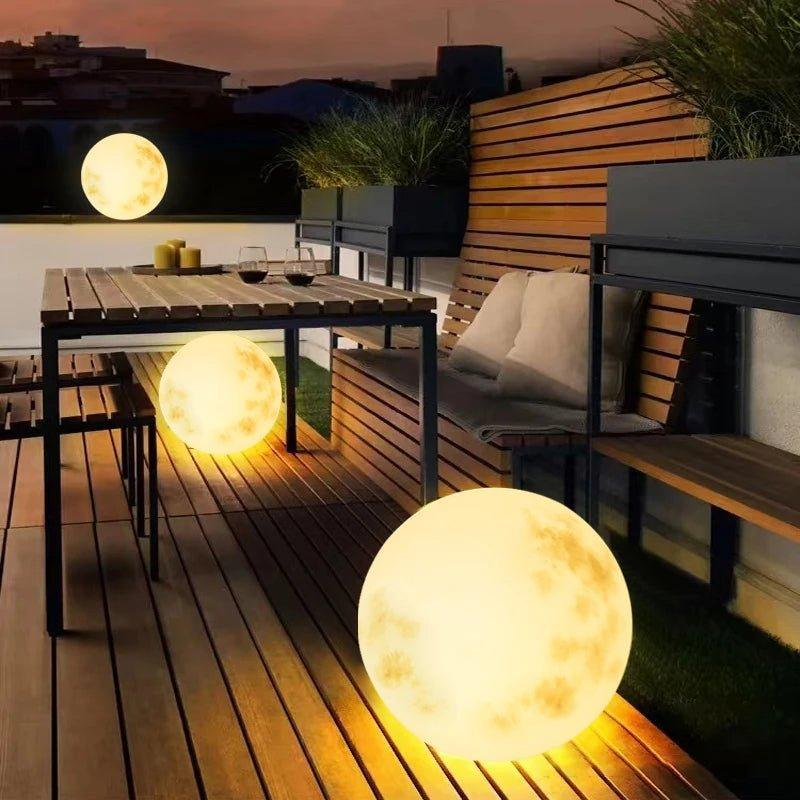 Lámpara de Luna para Exterior Lunara | Luz LED de Jardín Recargable por USB Resistente a la Intemperie