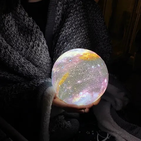 Lámpara de noche inalámbrica con diseño de estrellas – regulable y recargable para el dormitorio