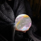 Lámpara de noche inalámbrica con diseño de estrellas – regulable y recargable para el dormitorio