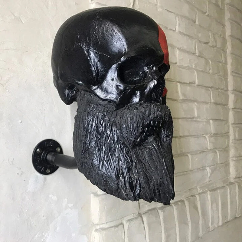 Soporte para Casco de Motocicleta con Forma de Calavera