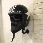 Soporte para Casco de Motocicleta con Forma de Calavera