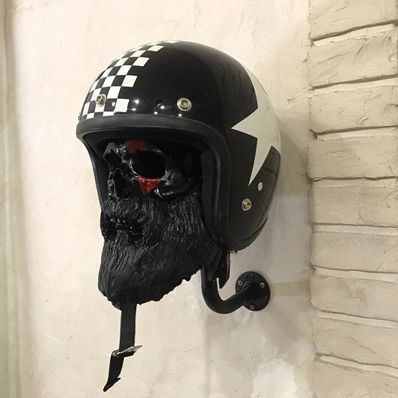 Soporte para Casco de Motocicleta con Forma de Calavera