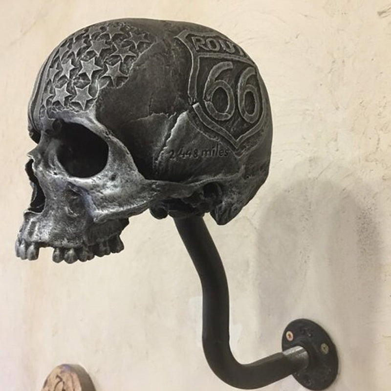 Soporte para Casco de Motocicleta con Forma de Calavera