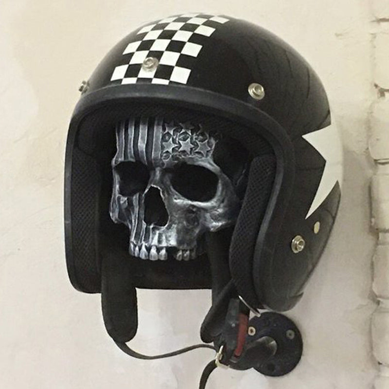 Soporte para Casco de Motocicleta con Forma de Calavera