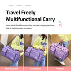 Bolsa de viaje multi-bolsillos, duffle deportiva y de gimnasio con compartimento separado para zapatos