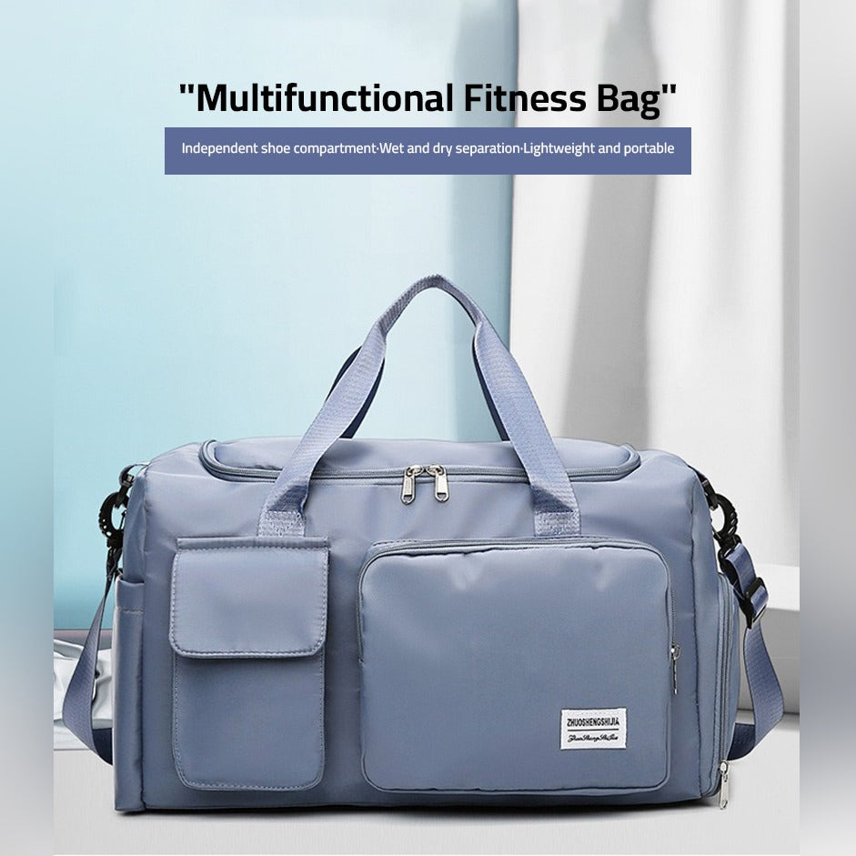 BowLift | Bolsa de Viaje Multi-Bolsillo, Duffle para Deportes y Gimnasio con Compartimento Separado para Zapatos