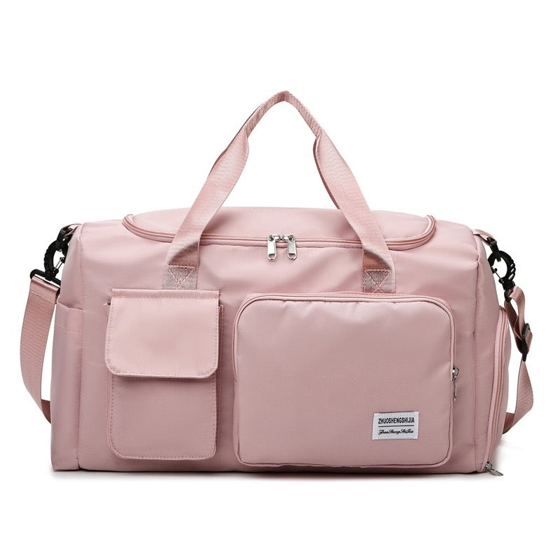 Bolsa de viaje multi-bolsillos, duffle deportiva y de gimnasio con compartimento separado para zapatos