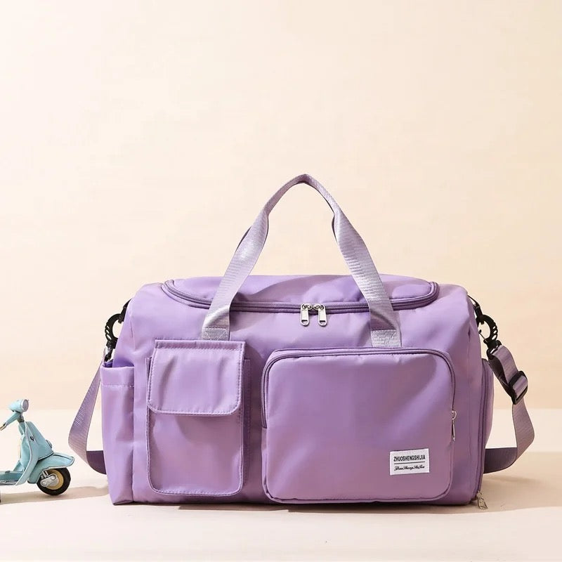 BowLift | Bolsa de Viaje Multi-Bolsillo, Duffle para Deportes y Gimnasio con Compartimento Separado para Zapatos