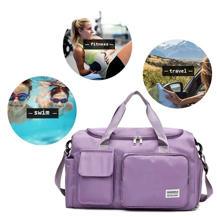 BowLift | Bolsa de Viaje Multi-Bolsillo, Duffle para Deportes y Gimnasio con Compartimento Separado para Zapatos