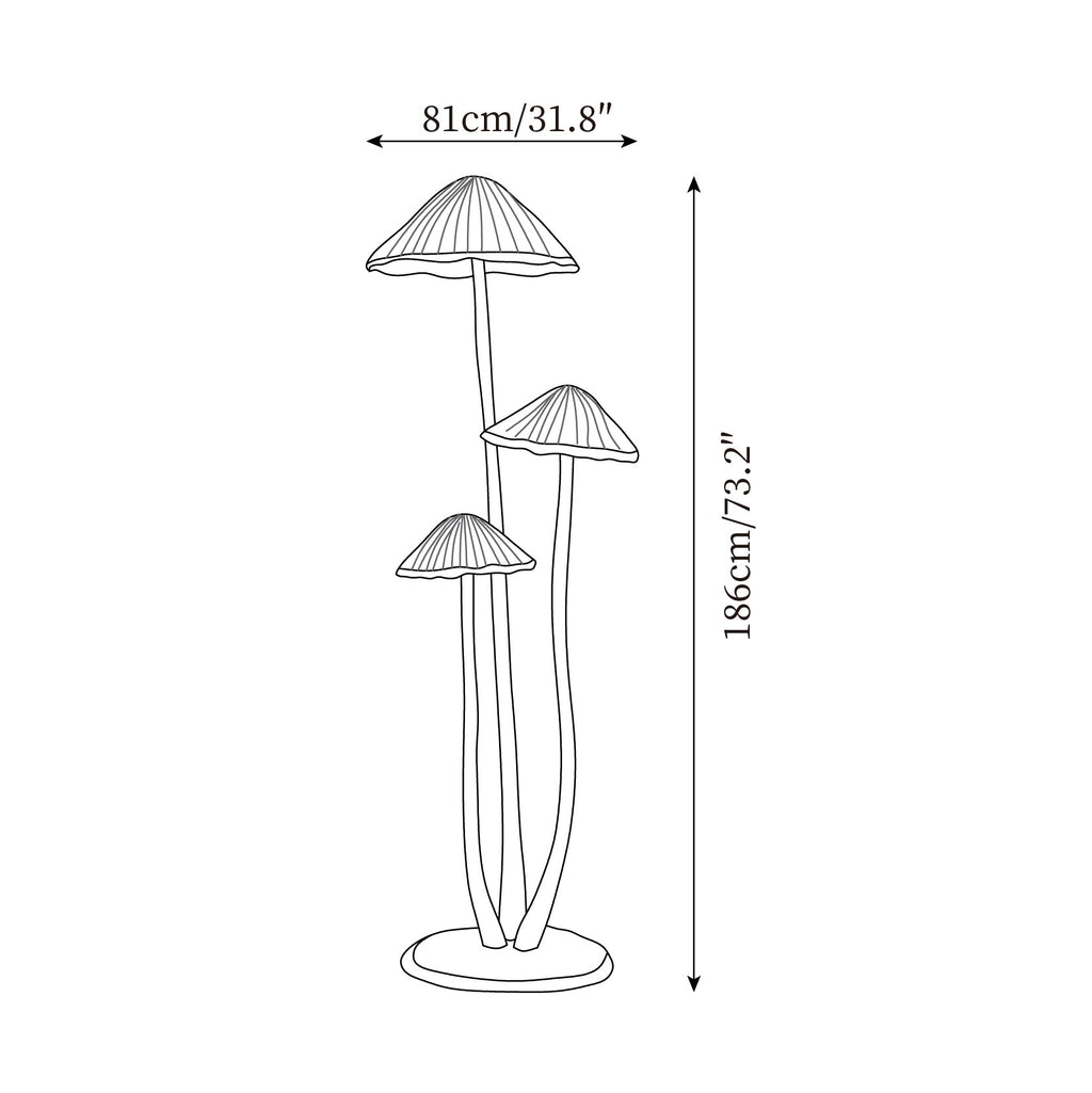 Lámpara de Pie Escultural en Forma de Hongo – Luz LED Moderna para Espacios Habitables
