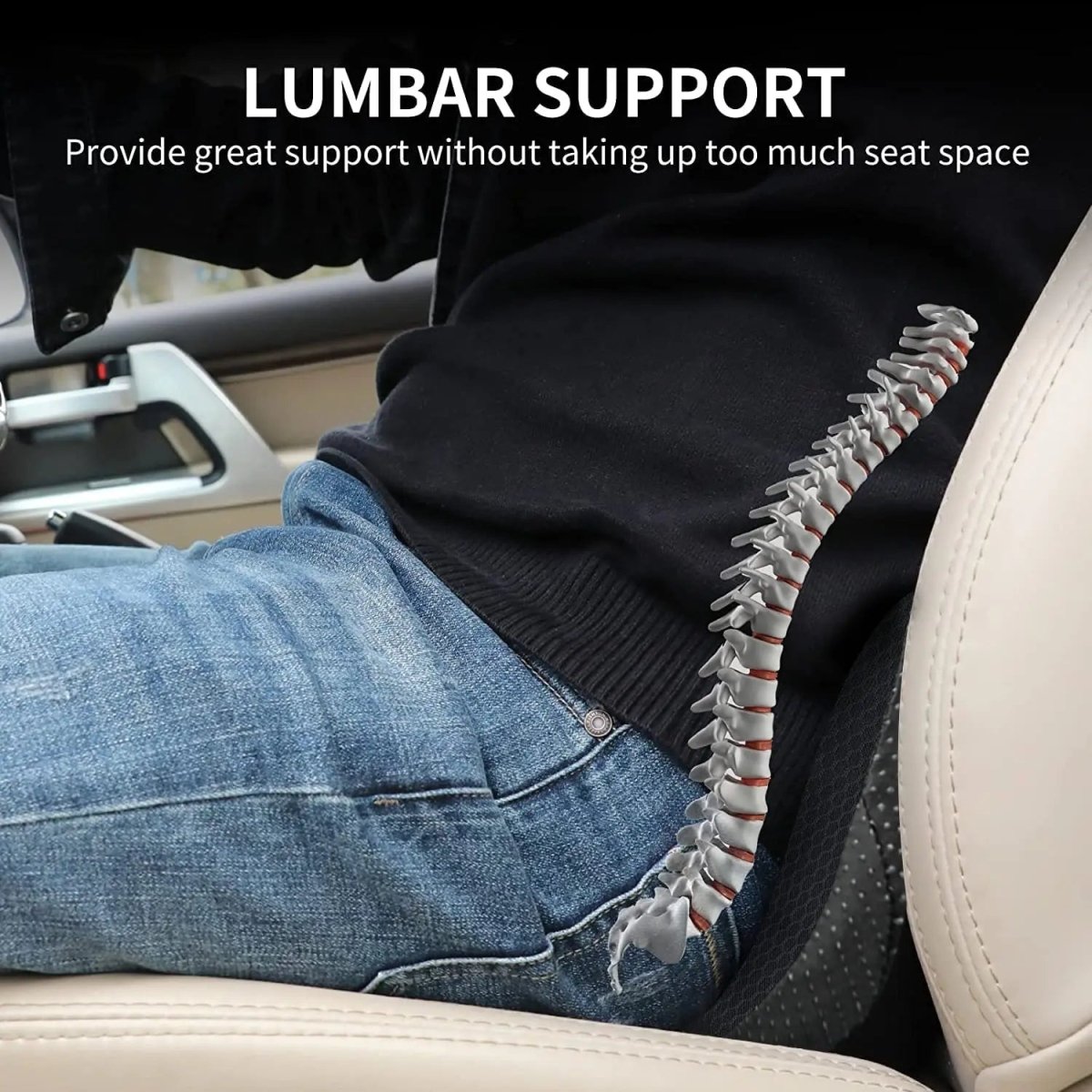 NERVOLIFT – Cojín de asiento de espuma viscoelástica para alivio ciático y soporte postural
