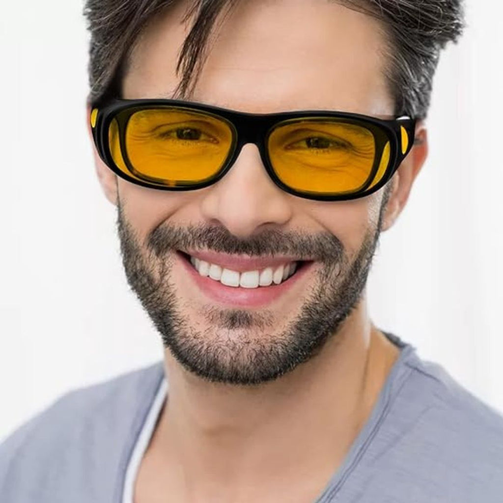 CLARIVUE – Gafas nocturnas con lentes HD y protección contra deslumbramiento para una conducción segura de noche