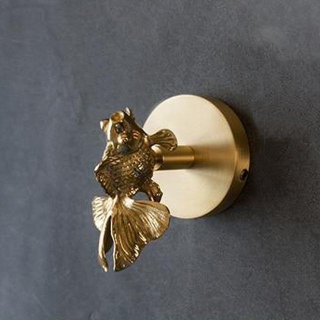 GOLDHORN – Perchero decorativo de animal de latón con acabado dorado