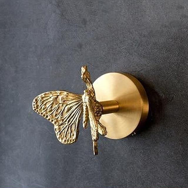 GOLDHORN – Perchero decorativo de animal de latón con acabado dorado