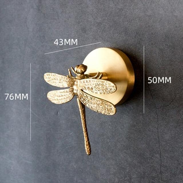 GOLDHORN – Perchero decorativo de animal de latón con acabado dorado