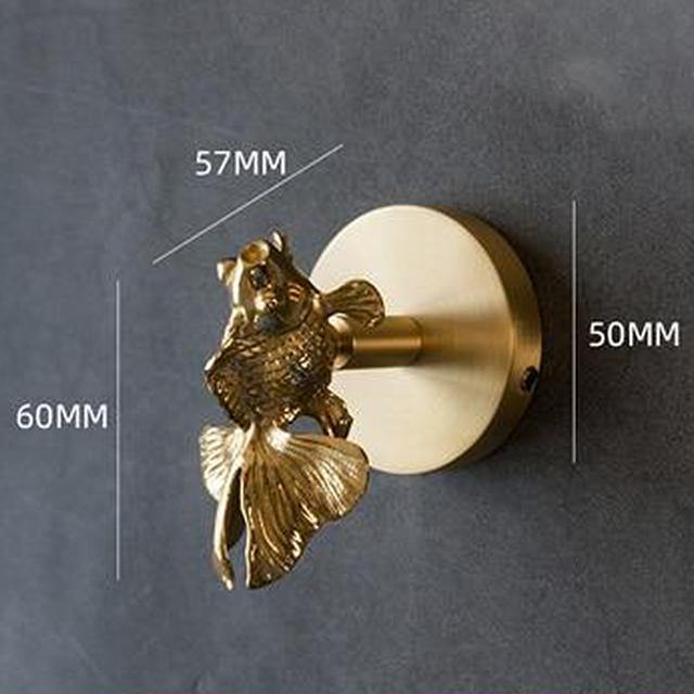 GOLDHORN – Perchero decorativo de animal de latón con acabado dorado