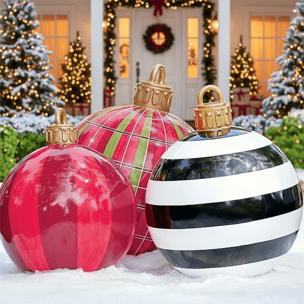 NORTHORB – Grandes esferas navideñas resistentes a la intemperie para interior y exterior