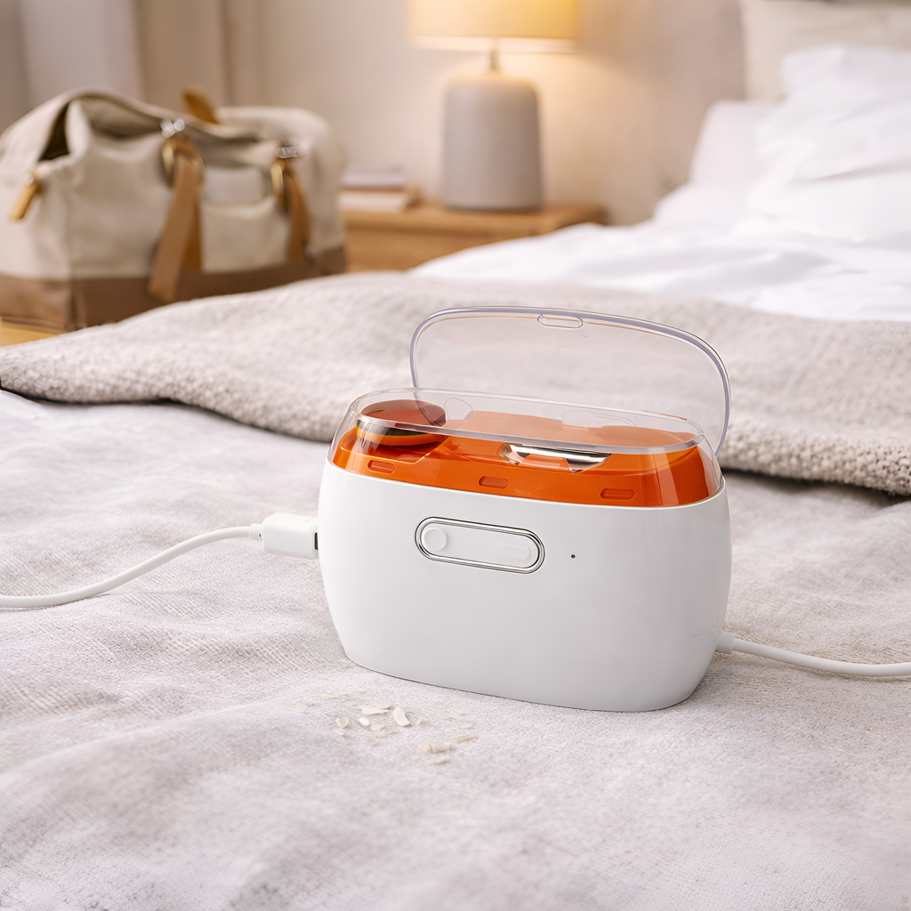 Jorvik - Cortaúñas Eléctrico 2 en 1 Recargable con Luz LED