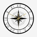 TimeCompass – Reloj de Pared Redondo con Diseño de Brújula y Mecanismo Silencioso