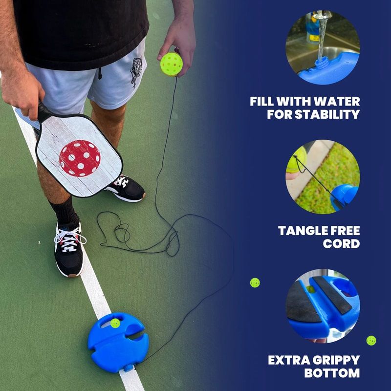 Entrenador de Pickleball Luminoso con Base Extra-Adherente