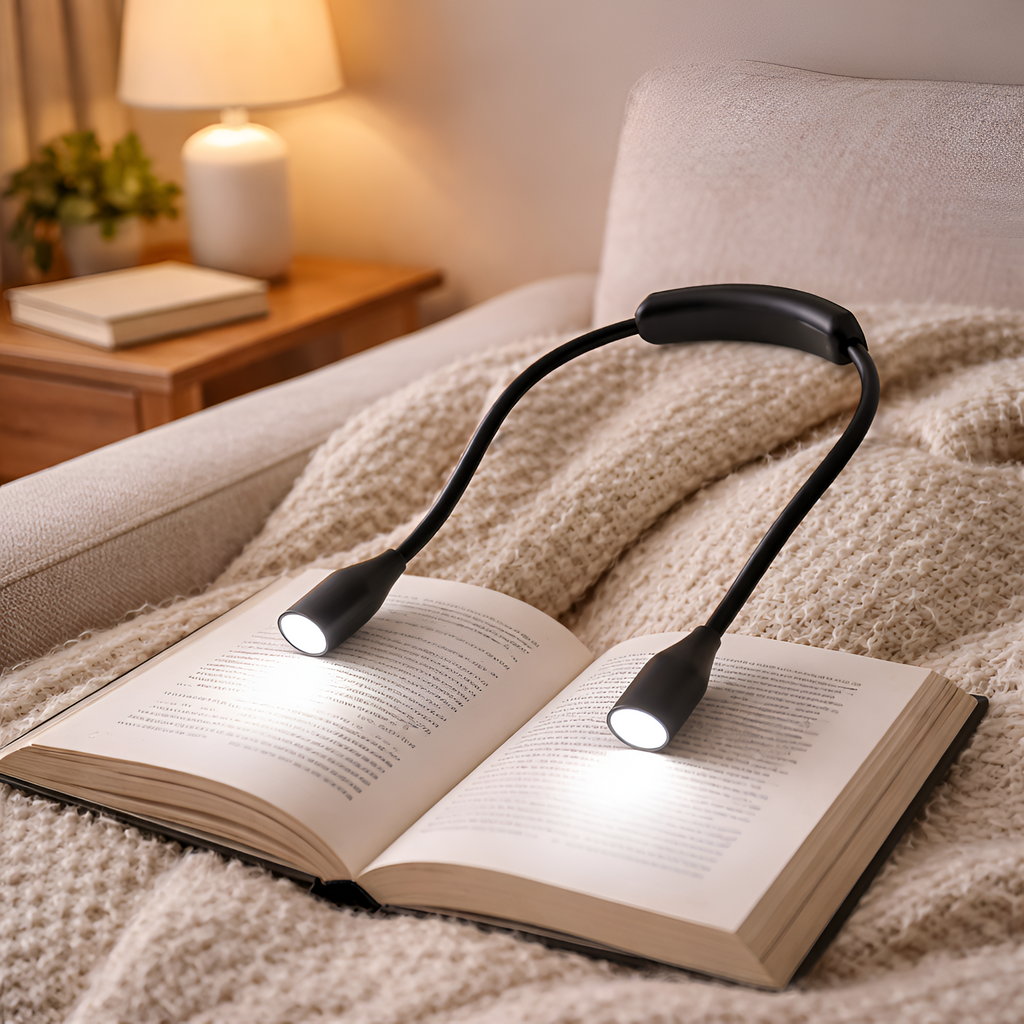 Halcyon - Lámpara LED de lectura para cuello recargable USB