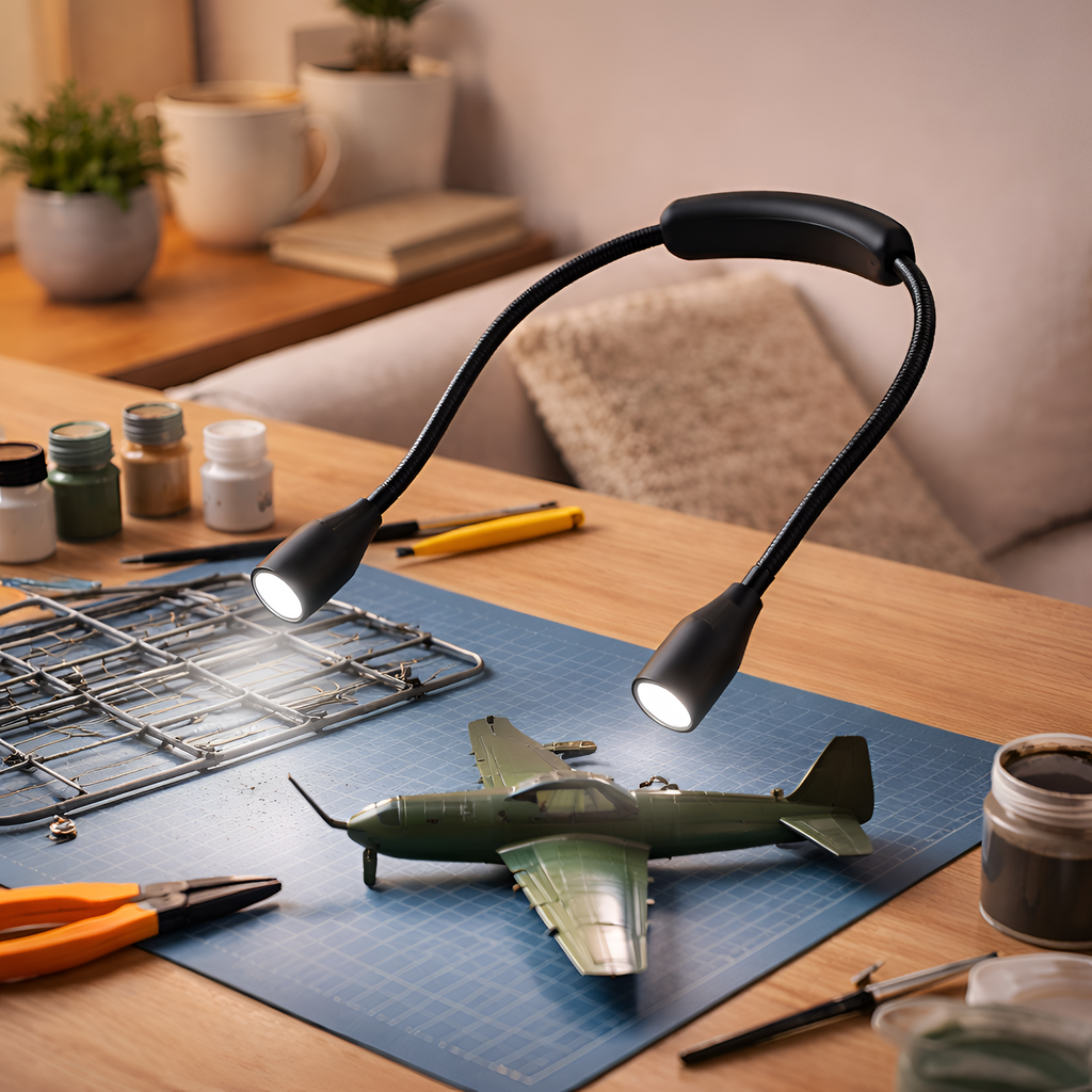 Halcyon - Lámpara LED de lectura para cuello recargable USB