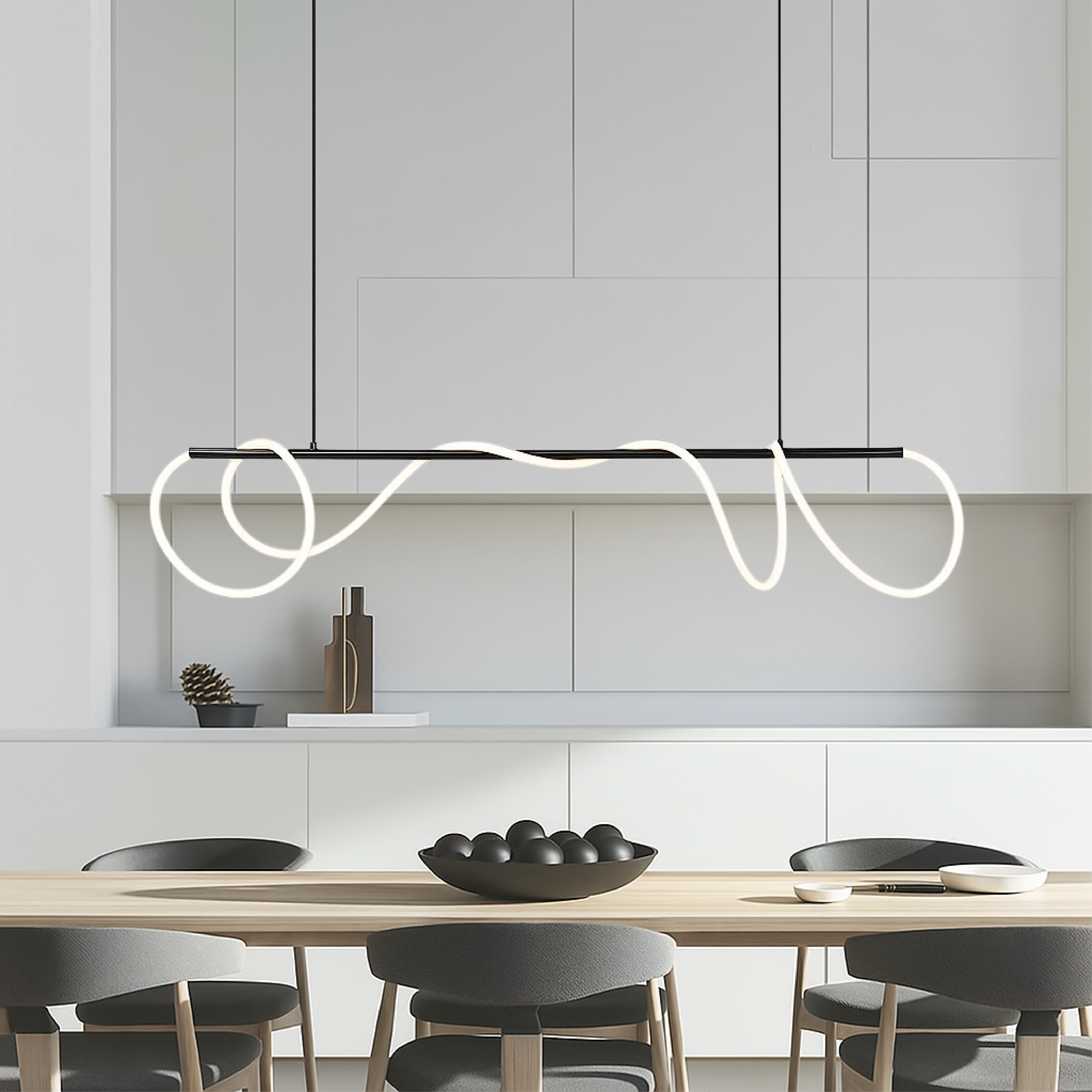 Lyvora | Lámparas de techo LED en forma ondulada
