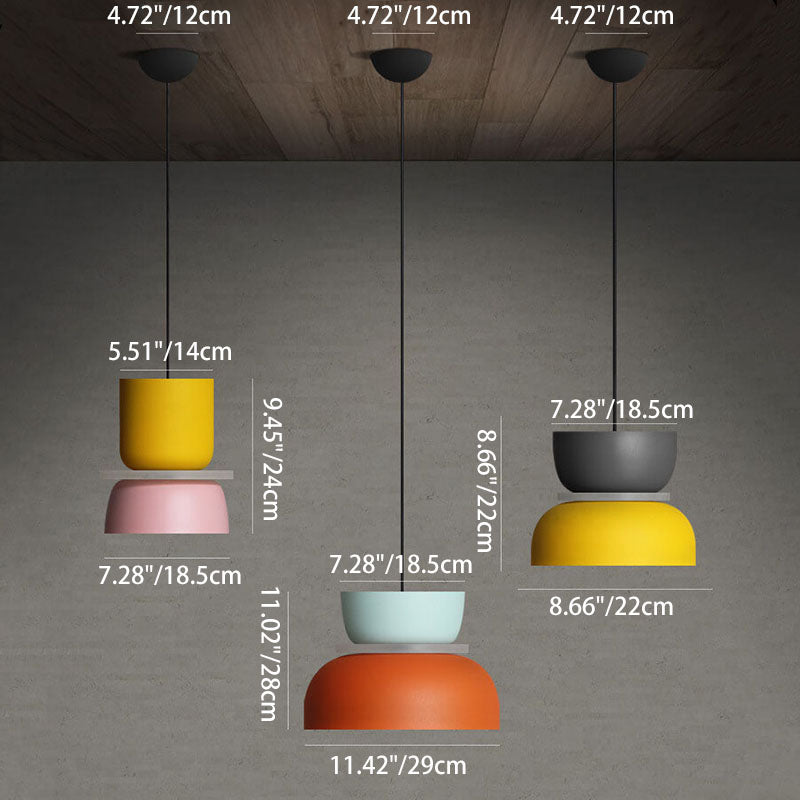 Lámpara Colgante LED Nórdica Macaron - Colorida