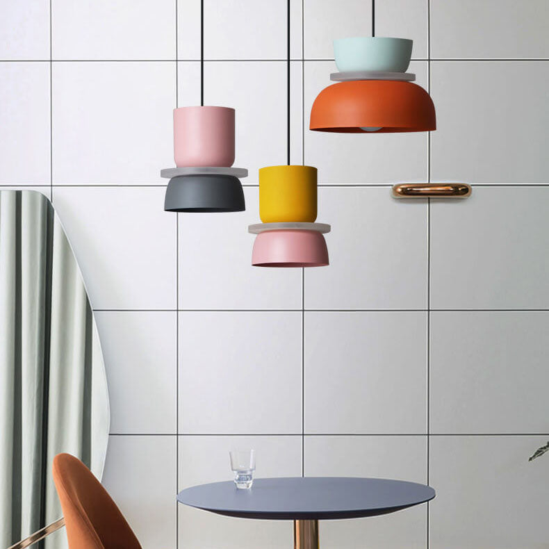 Lámpara Colgante LED Nórdica Macaron - Colorida