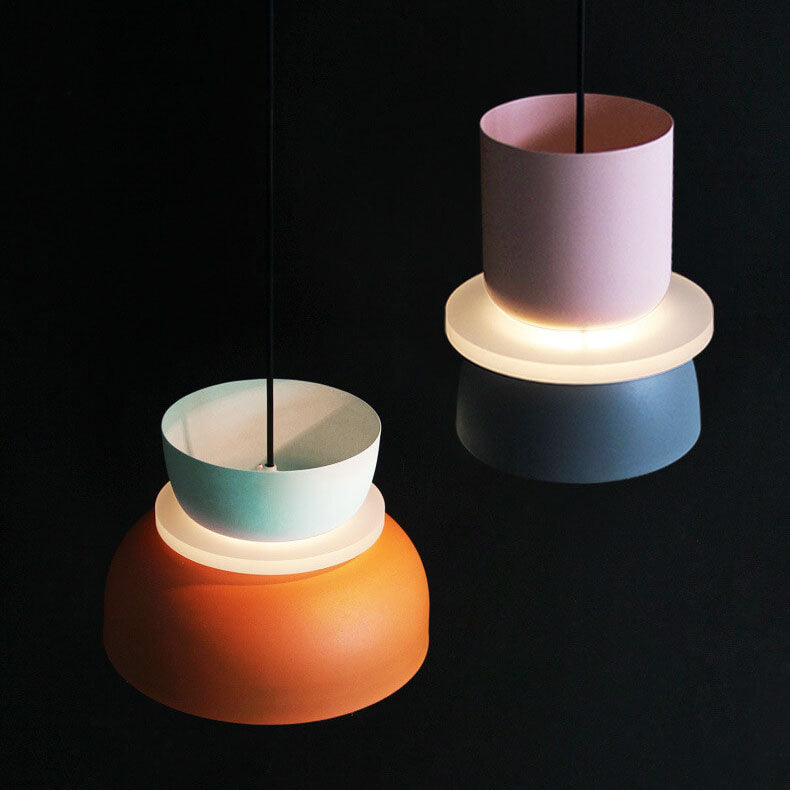Lámpara Colgante LED Nórdica Macaron - Colorida