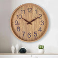 Reloj de Pared de Madera – Reloj de Madera Elegante con Diseño Natural para Espacios Habitables Tranquilos y Elegantes