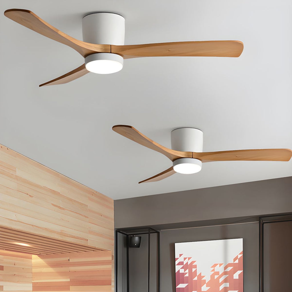 Ventilador de techo nórdico con iluminación LED y control remoto