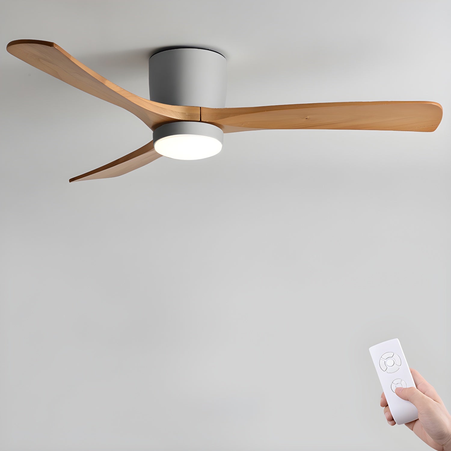 Ventilador de techo nórdico con iluminación LED y control remoto