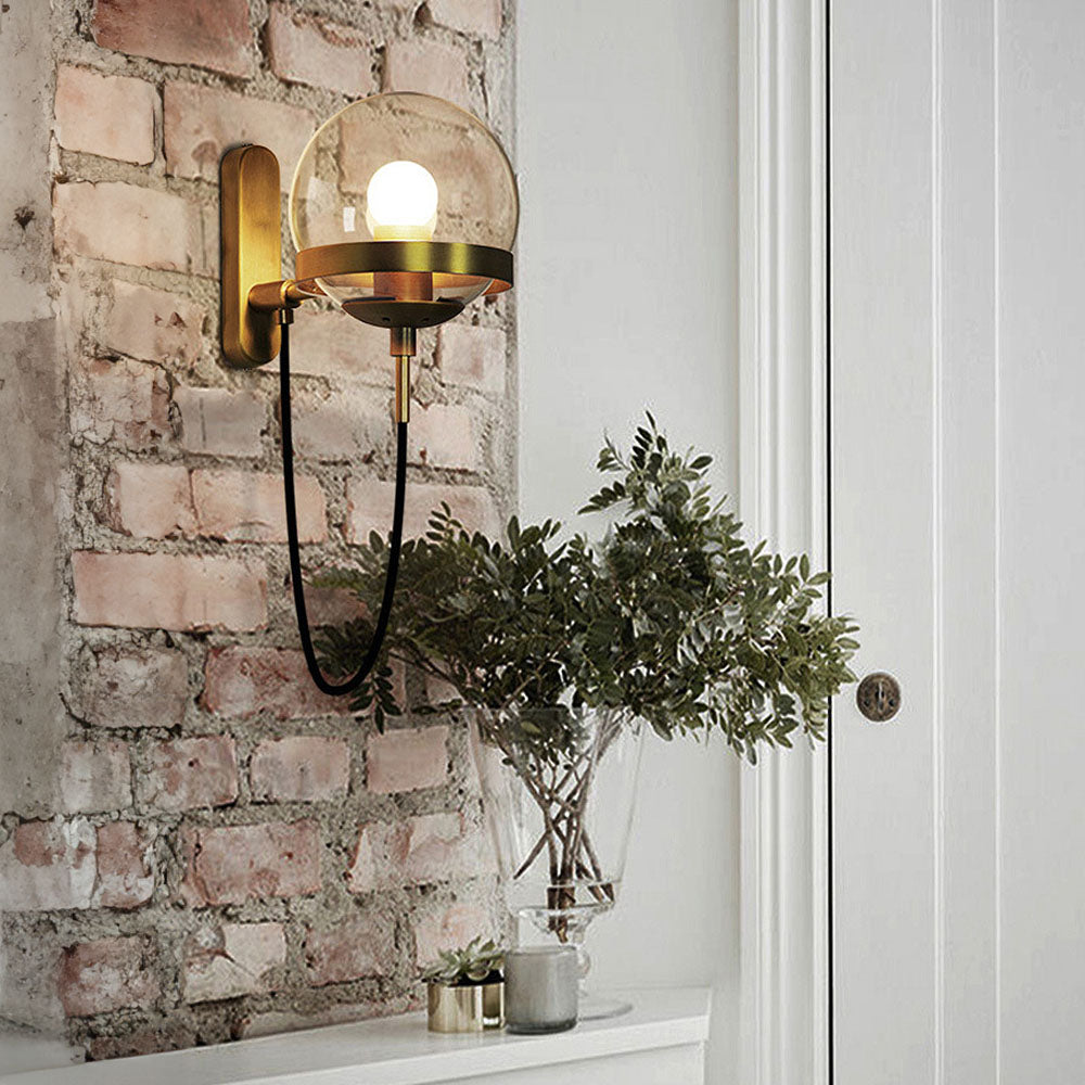 Lámpara de Pared de Vidrio Retro Nórdico para Interiores Elegantes