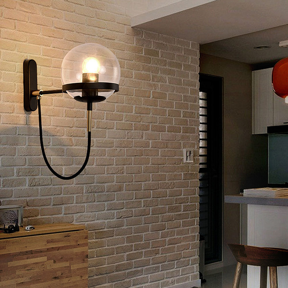 Lámpara de Pared de Vidrio Retro Nórdico para Interiores Elegantes