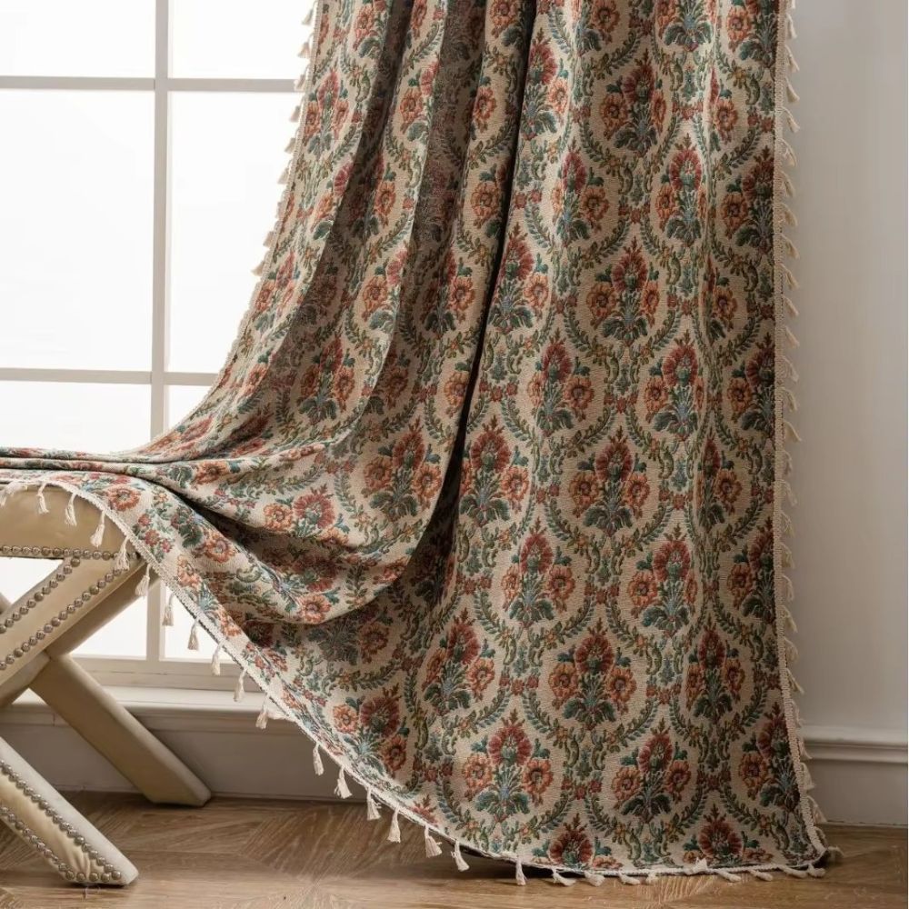 Cortina de Borlas Floral Ditsy Noveau