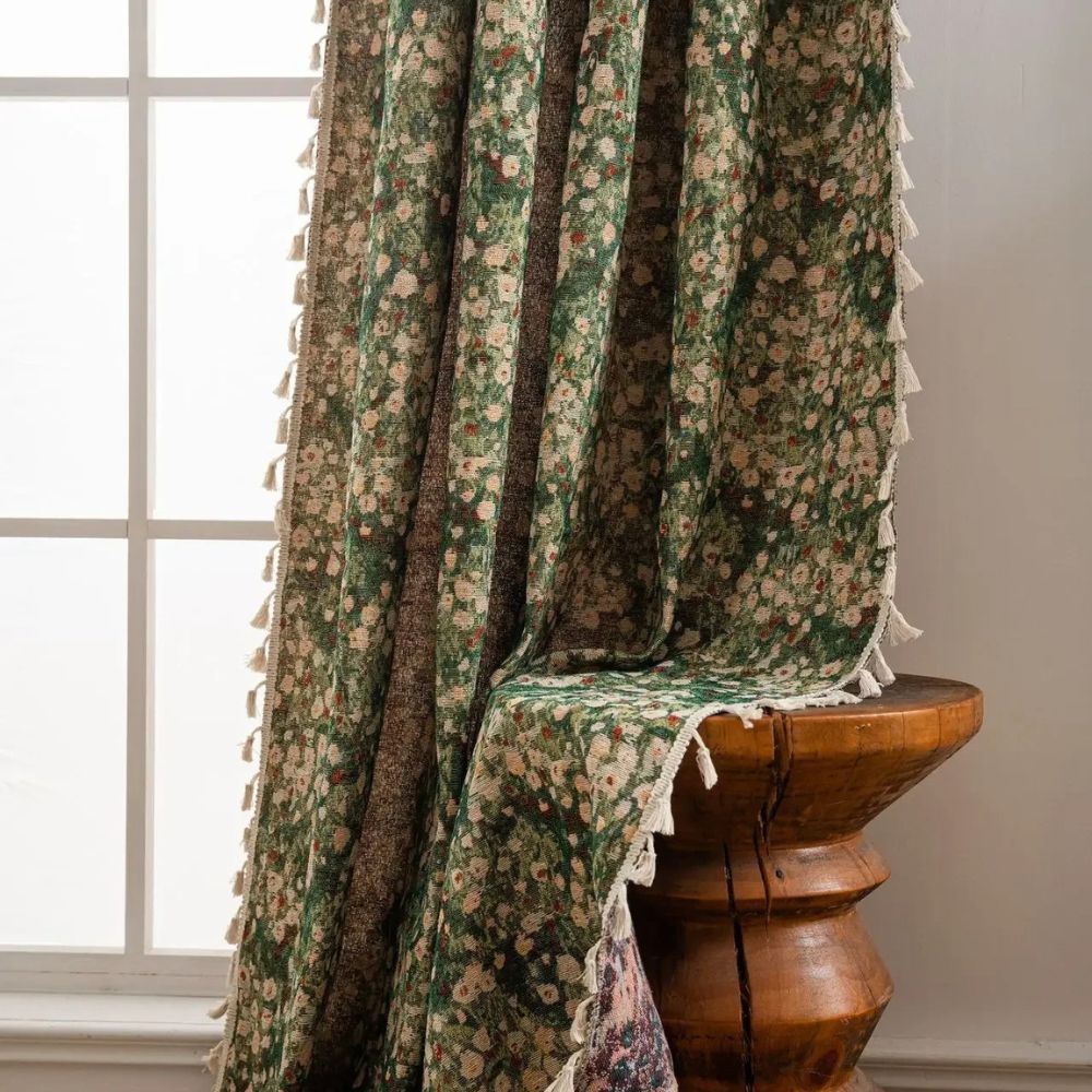 Cortina de Borlas Floral Ditsy Noveau
