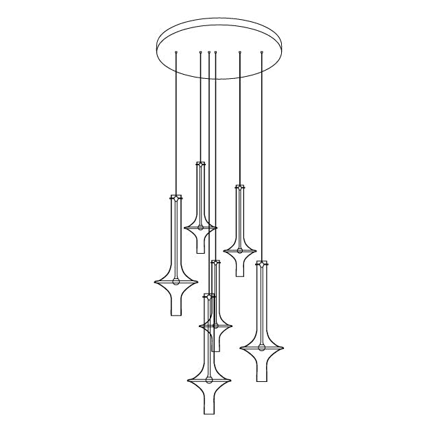 Lámpara Colgante LED Moderna de Vidrio y Hierro – Temperatura de Color Regulable, Ideal para Cocina y Comedor