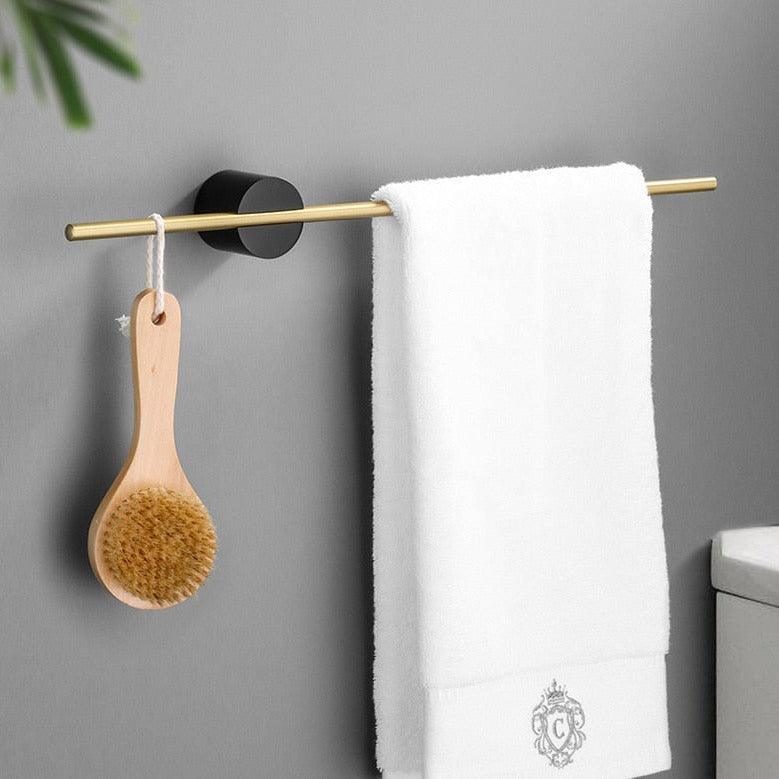 Perchero de Toallas de Metal Moderno de Pie con Barra Ajustable – Diseño Elegante para el Baño