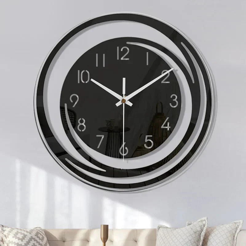 Reloj de pared moderno con mecanismo de cuarzo silencioso y diseño acrílico tridimensional – decoración del hogar de estilo escandinavo